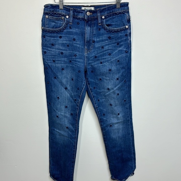 Madewell The High-Rise Slim Boyjean: Beaded Edition 28 - Picture 4 of 9